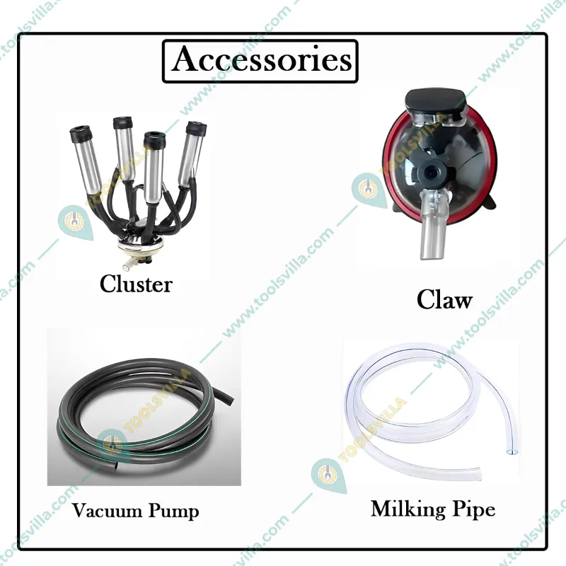 Premium Quality 20L Single Bucket 0.5 HP Inverter Type Portable Milking Machine
